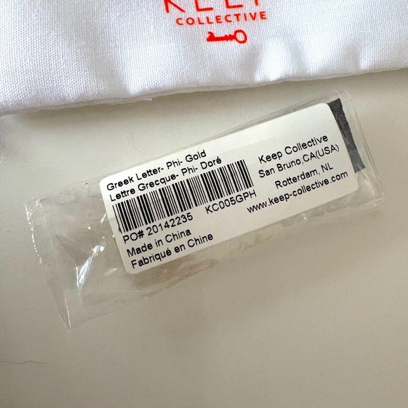 NWT Keep Collective “Greek Letter Phi Gold” charm - Picture 6 of 6